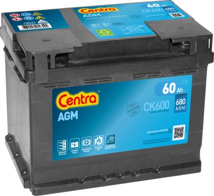 CENTRA CK600 - Стартерная аккумуляторная батарея, АКБ autodnr.net