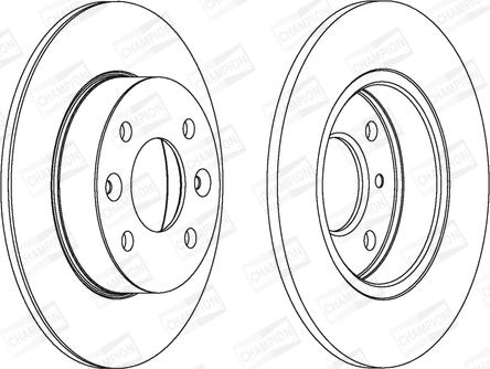 Champion 561257CH - Гальмівний диск autocars.com.ua