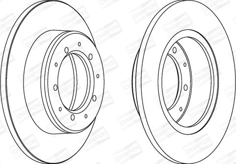 Champion 561353CH - Гальмівний диск autocars.com.ua