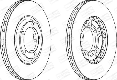 Champion 561580CH - Тормозной диск avtokuzovplus.com.ua