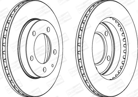 Champion 561716CH - Гальмівний диск autocars.com.ua