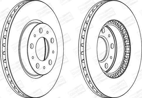 Champion 561866CH - Гальмівний диск autocars.com.ua