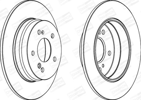 Champion 561963CH - Диск тормозной задний кратно 2шт. MB W202. W203. CL203. SLK 93-11-CHRYSLER Crossfire 03-08 561963CH CHAMPION autocars.com.ua