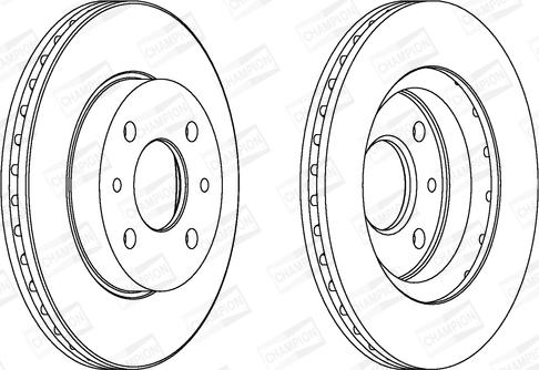 Champion 562122CH - Гальмівний диск autocars.com.ua