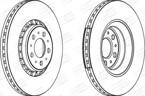 Champion 562217CH-1 - Гальмівний диск autocars.com.ua