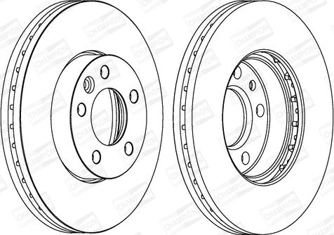 Champion 562234CH-1 - Диск тормозной передний кратно 2шт. VW Caravelle. Touareg. Transporter 02-15 562234CH-1 CHAMPION autocars.com.ua