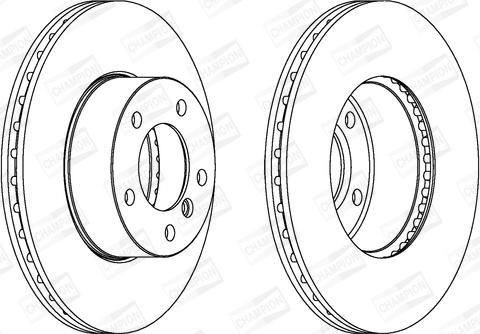 Champion 562342CH - Диск тормозной передний кратно 2шт. BMW 1 06-12. 1 03-13. 3 04-12. Z4 09-16 562342CH CHAMPION autocars.com.ua