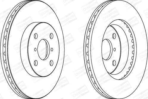 Champion 562421CH - Диск тормозной передний кратно 2шт. Toyota Yaris 10- 562421CH CHAMPION autocars.com.ua