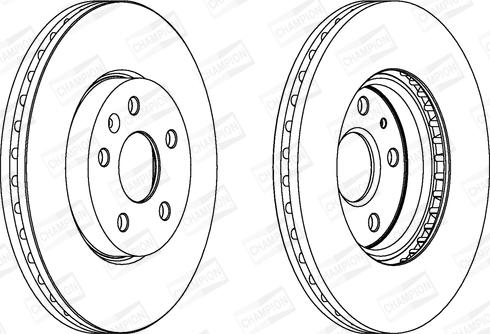 Champion 562462CH-1 - Гальмівний диск autocars.com.ua