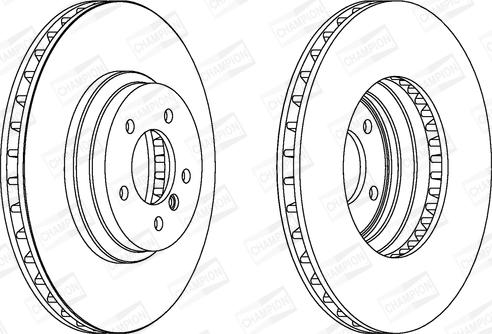 Champion 562519CH-1 - Тормозной диск avtokuzovplus.com.ua