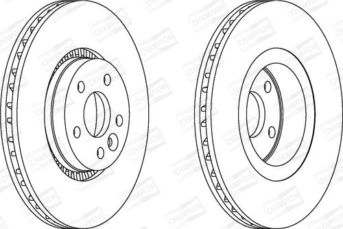 Champion 562643CH-1 - Гальмівний диск autocars.com.ua