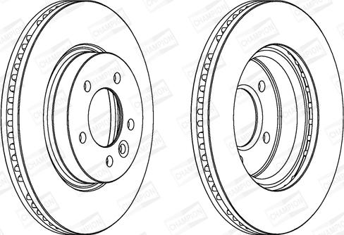 Champion 562666CH-1 - Гальмівний диск autocars.com.ua