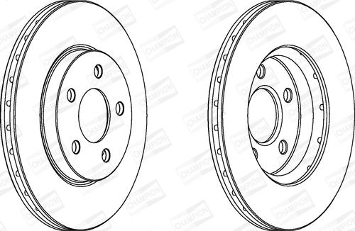 Champion 562709CH - Гальмівний диск autocars.com.ua