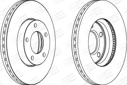 Champion 563028CH - Диск тормозной передний кратно 2шт. Mazda 3 03-14. 5 05-17 563028CH CHAMPION autocars.com.ua