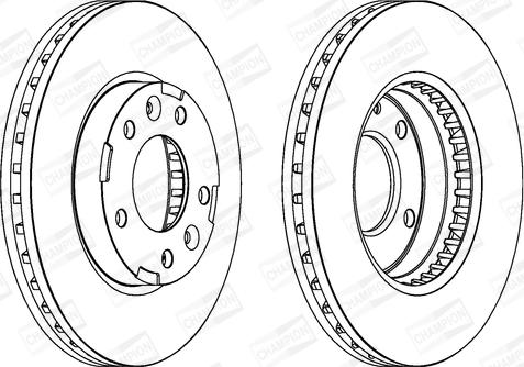 Champion 563039CH - Гальмівний диск autocars.com.ua