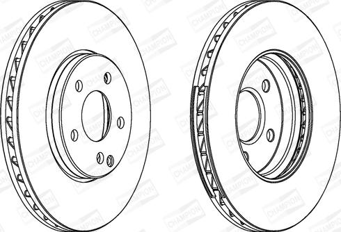 Champion 563056CH-1 - Гальмівний диск autocars.com.ua