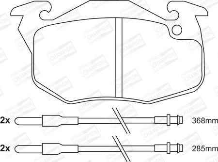 Champion 571525CH - Тормозные колодки, дисковые, комплект autodnr.net