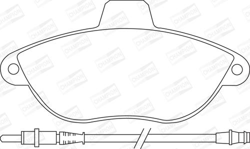 Champion 571843CH - Гальмівні колодки, дискові гальма autocars.com.ua