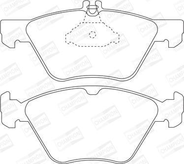 Champion 571876CH - Тормозные колодки, дисковые, комплект autodnr.net