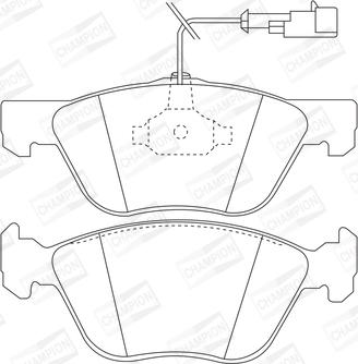 Champion 571884CH - Гальмівні колодки, дискові гальма autocars.com.ua