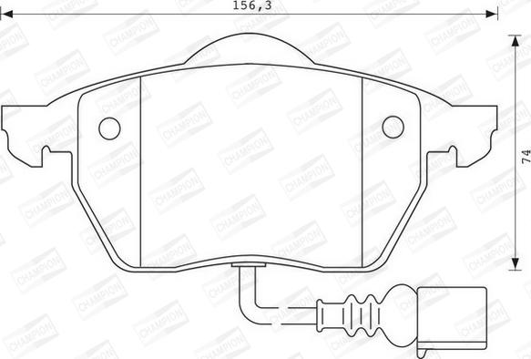 Champion 571984CH - Гальмівні колодки, дискові гальма autocars.com.ua