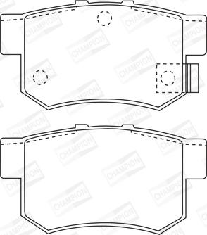 Champion 572138CH - Тормозные колодки, дисковые, комплект avtokuzovplus.com.ua