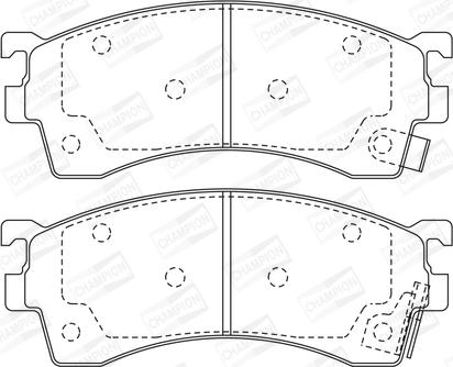 Champion 572434CH - Гальмівні колодки, дискові гальма autocars.com.ua