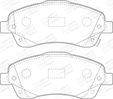 Champion 572485CH - Тормозные колодки, дисковые, комплект autodnr.net