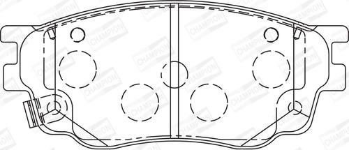 Champion 572489CH - Тормозные колодки, дисковые, комплект autodnr.net