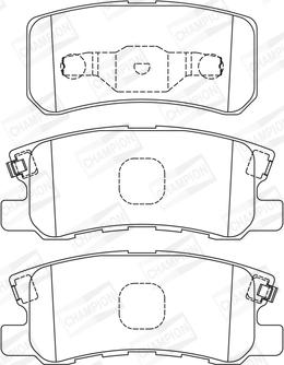 Champion 572498CH - Тормозные колодки, дисковые, комплект autodnr.net