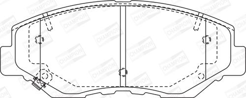 Champion 572504CH - Гальмівні колодки, дискові гальма autocars.com.ua