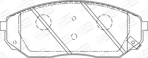 Champion 572511CH - Колодки тормозные дисковые передние KIA SORENTO I JC 02-11|MAZDA 626 II GC 8 autocars.com.ua