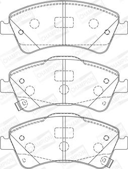 Champion 572525CH - Гальмівні колодки, дискові гальма autocars.com.ua