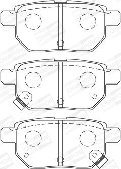 Champion 572591CH - Тормозные колодки, дисковые, комплект autodnr.net