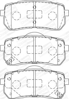 Champion 572596CH - Колодки тормозные дисковые задние HYUNDAI H-1 Travel TQ 07-|KIA CARNIVAL - GRA autocars.com.ua
