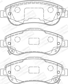 Champion 572605CH - Гальмівні колодки, дискові гальма autocars.com.ua