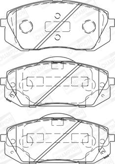 Champion 572612CH - Колодки тормозные дисковые передние Kia Carens III 2.0 06- 572612CH CHAMPION autocars.com.ua