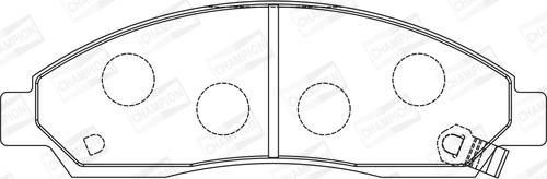 Champion 572643CH - Тормозные колодки, дисковые, комплект autodnr.net