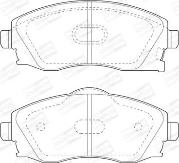 Champion 573011CH - Тормозные колодки, дисковые, комплект autodnr.net