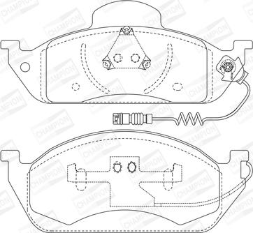 Champion 573034CH - Тормозные колодки, дисковые, комплект avtokuzovplus.com.ua