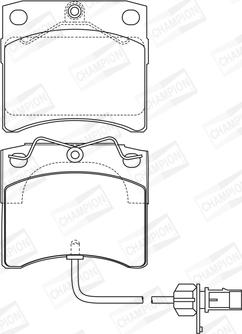 Champion 573046CH - Гальмівні колодки, дискові гальма autocars.com.ua