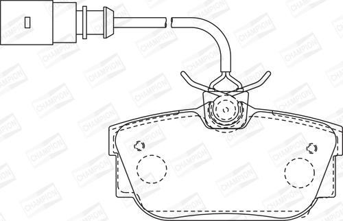 Champion 573049CH - Тормозные колодки, дисковые, комплект autodnr.net