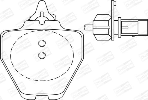 Champion 573064CH - Тормозные колодки, дисковые, комплект avtokuzovplus.com.ua