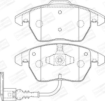 Champion 573128CH - Тормозные колодки, дисковые, комплект autodnr.net