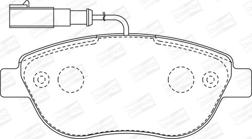 Champion 573165CH - Тормозные колодки, дисковые, комплект avtokuzovplus.com.ua