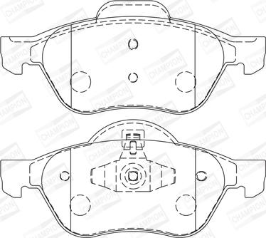 Champion 573244CH - Тормозные колодки, дисковые, комплект autodnr.net