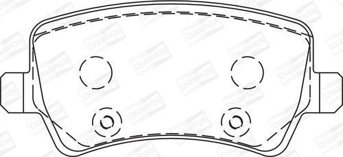 Champion 573250CH - Тормозные колодки, дисковые, комплект autodnr.net