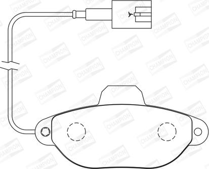 Champion 573267CH - Тормозные колодки, дисковые, комплект autodnr.net