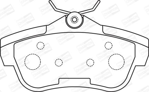 Champion 573281CH - Тормозные колодки, дисковые, комплект autodnr.net