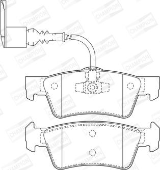 Champion 573303CH - Тормозные колодки, дисковые, комплект autodnr.net